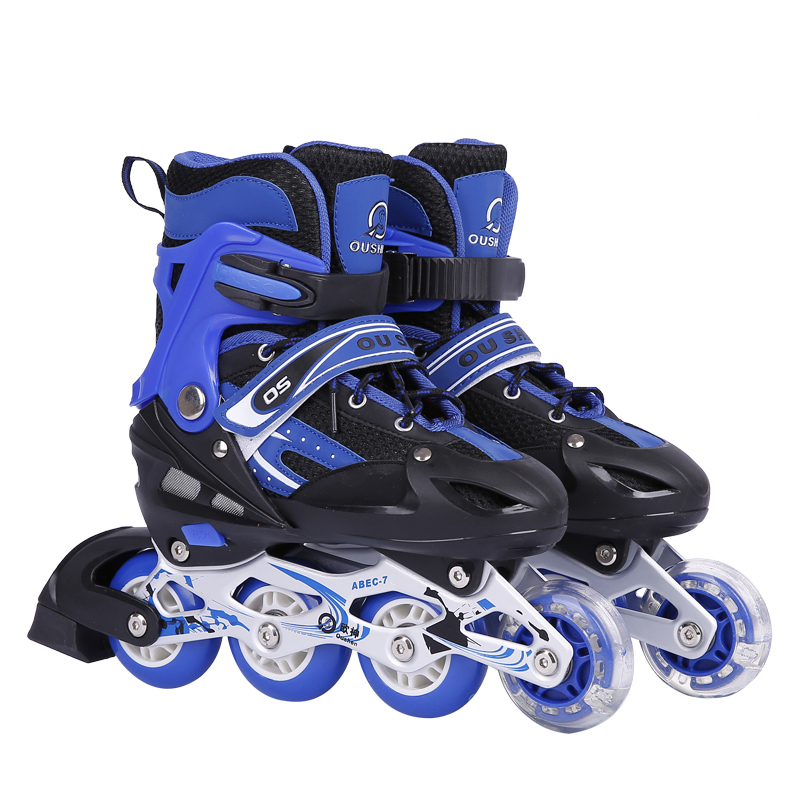Blue one-shoes, no protection